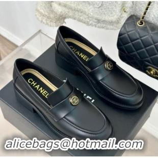 Hot Style Chanel Calfskin Loafers CH82911 Black 082911