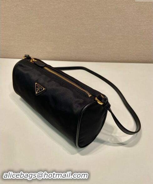 Famous Brand Prada Re-Nylon Round pouch bag 1NE058 Black 2024