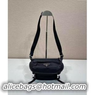 Pretty Style Prada Mens Re-Nylon and Saffiano leather shoulder bag 2VH171 Black 2024