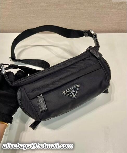 Pretty Style Prada Mens Re-Nylon and Saffiano leather shoulder bag 2VH171 Black 2024