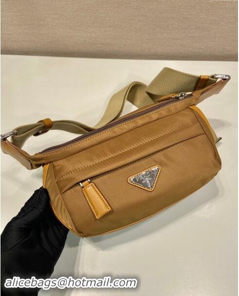 Well Crafted Prada Mens Re-Nylon and Saffiano leather shoulder bag 2VH171 Cork Beige 2024