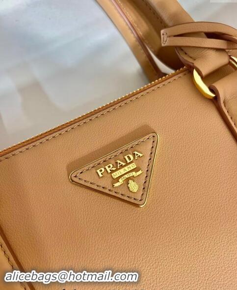 Top Grade Prada Large Galleria leather top handle bag 1BA446 Beige 2024