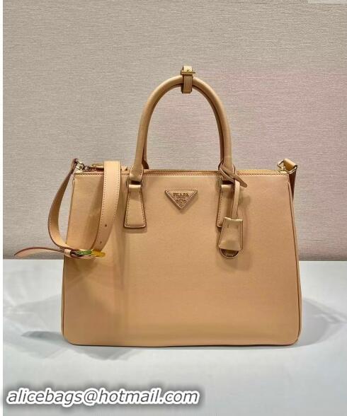 Top Grade Prada Large Galleria leather top handle bag 1BA446 Beige 2024