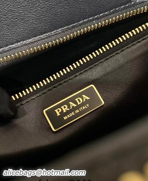 Best Price Prada Extra-large Galleria leather top handle bag 1BA802 Black 2024