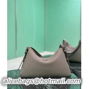 Classic Specials Prada Aimee Leather Hobo Bag 1BC228 Dark Grey 2024