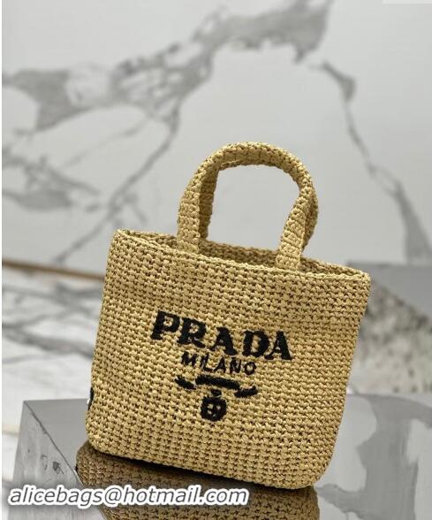 Low Cost Prada Small Crochet Tote bag 1BG422 Khaki 2024