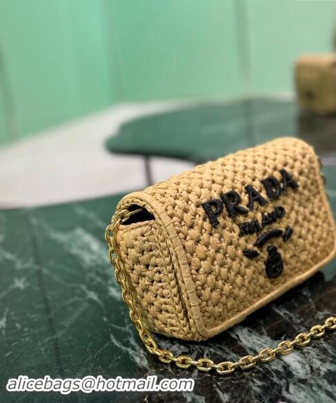 Unique Style Prada Crochet Chain shoulder bag 1BF135 Khaki 2024