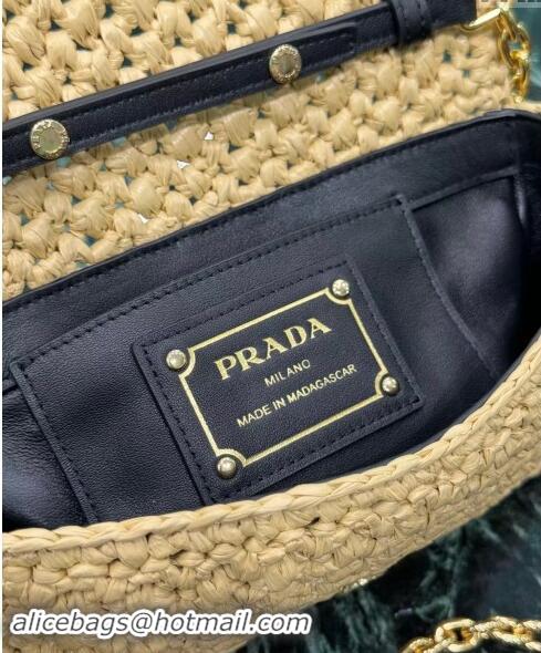 Unique Style Prada Crochet Chain shoulder bag 1BF135 Khaki 2024