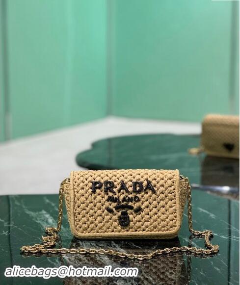 Unique Style Prada Crochet Chain shoulder bag 1BF135 Khaki 2024