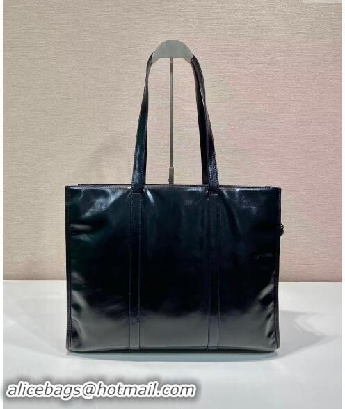 Best Price Prada Large Leather Tote bag 1BG460 Black 2024