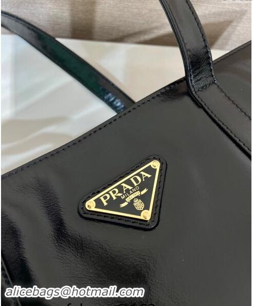 Best Price Prada Large Leather Tote bag 1BG460 Black 2024