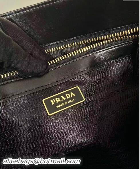 Best Price Prada Large Leather Tote bag 1BG460 Black 2024