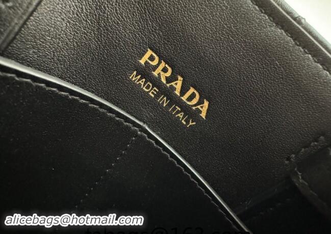 Top Grade Prada Small quilted leather tote bag 1BG548 Black 2024