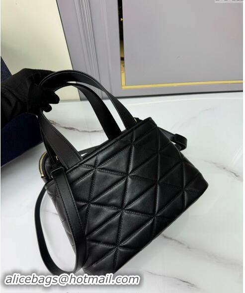 Top Grade Prada Small quilted leather tote bag 1BG548 Black 2024