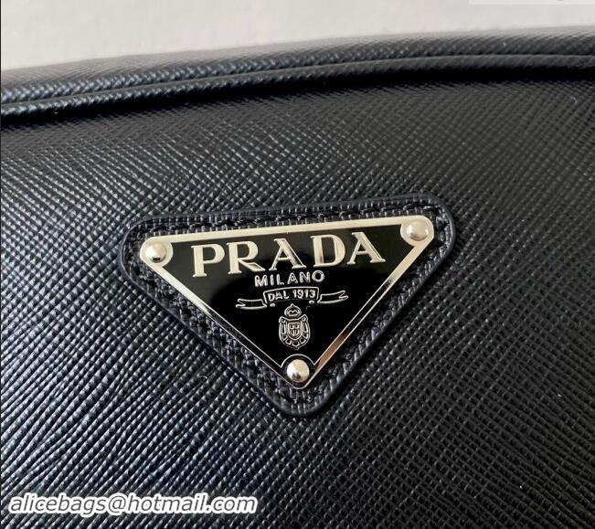 Well Crafted Prada Saffiano Leather Top Handle Bag 1BA328 Black 2024