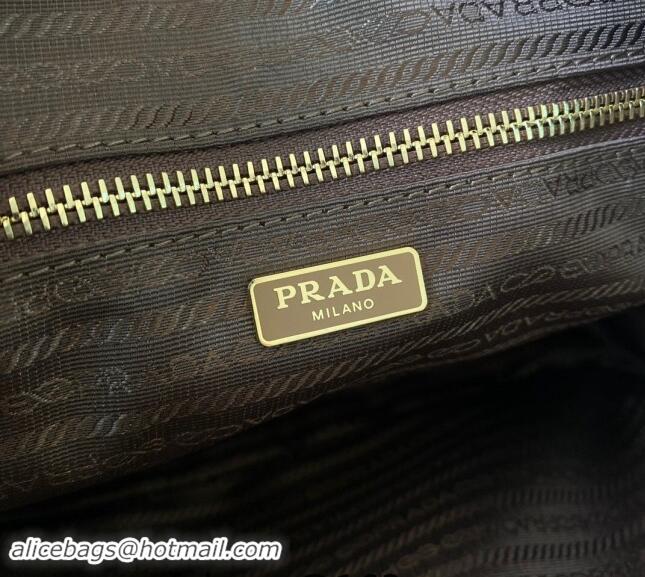 Top Grade Prada Saffiano Leather Top Handle Bag 1BA328 Brown 2024