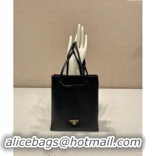 Top Design Prada Leather Crossbody Bag 1BH221 Black 2024