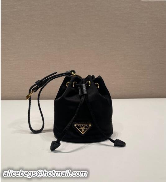 Top Grade Prada Re-Edition 1978 Re-Nylon mini-pouch Bag 1TT202 Black 2024