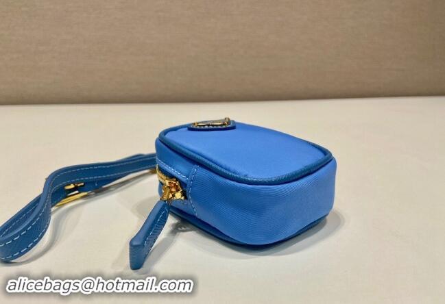 Luxurious Prada Re-Edition 1978 Re-Nylon mini-pouch 1TT200 Blue 2024