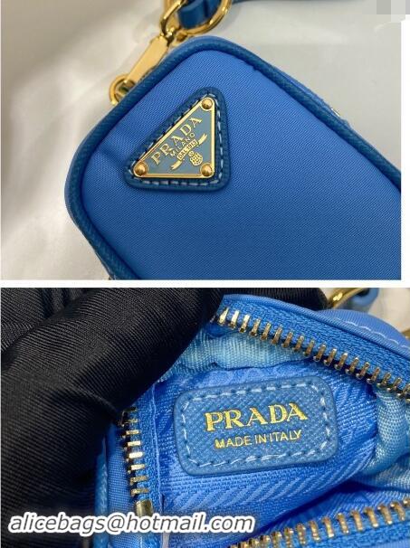 Luxurious Prada Re-Edition 1978 Re-Nylon mini-pouch 1TT200 Blue 2024