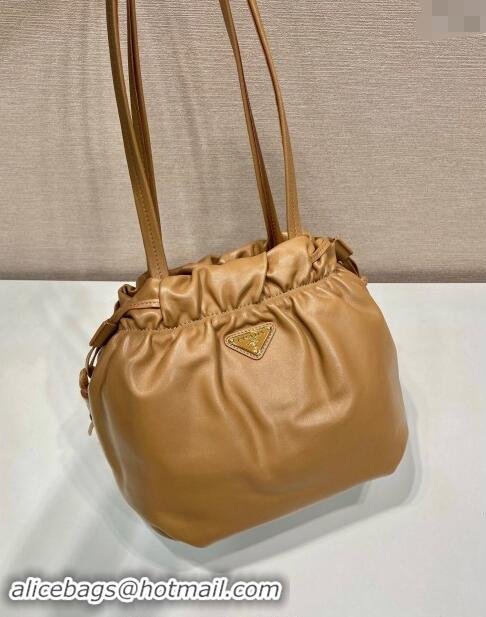 Modern Classic Prada Lambskin Bucket bag 1BG541 Brown 2024