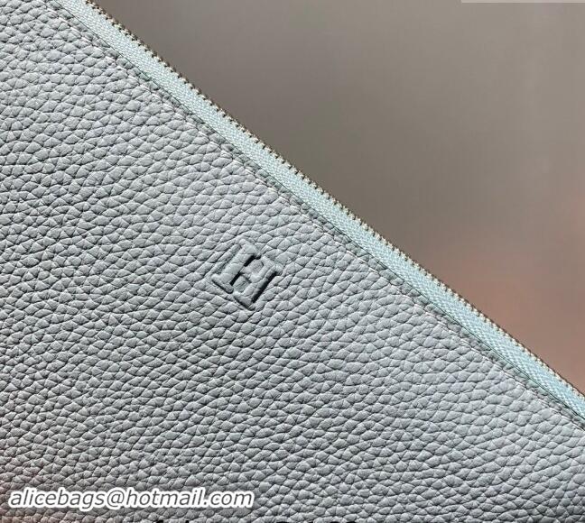 Buy Inexpensive Hermes Togo Supple Leather Zip Long Wallet H092401 Linen Blue 2024