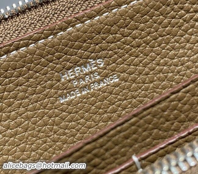 Unique Grade Hermes Togo Supple Leather Zip Long Wallet H092401 Elephant Grey 2024