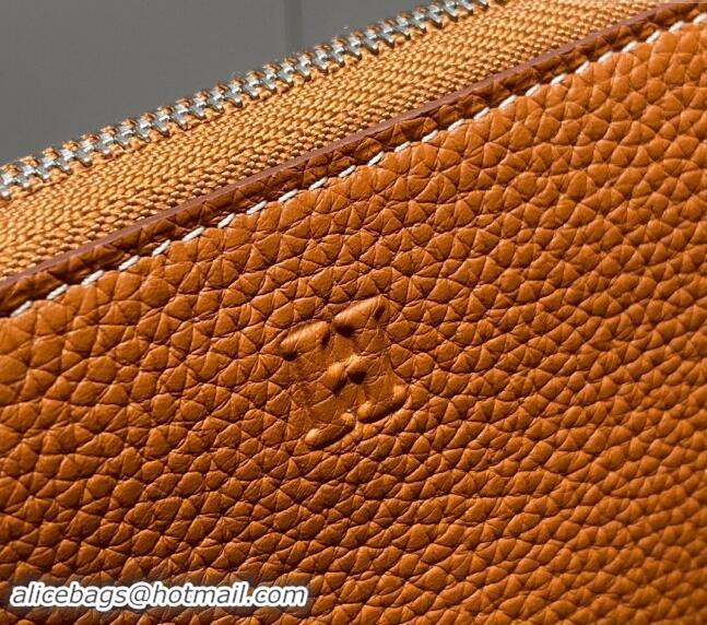 Buy Fashionable Hermes Togo Supple Leather Zip Long Wallet H092401 Golden Brown 2024