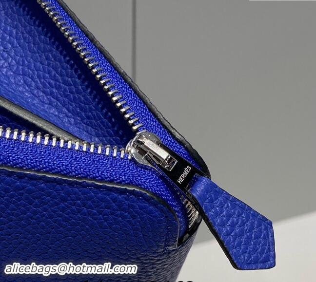 Luxurious Hermes Togo Supple Leather Zip Long Wallet H092401 Electric Blue 2024