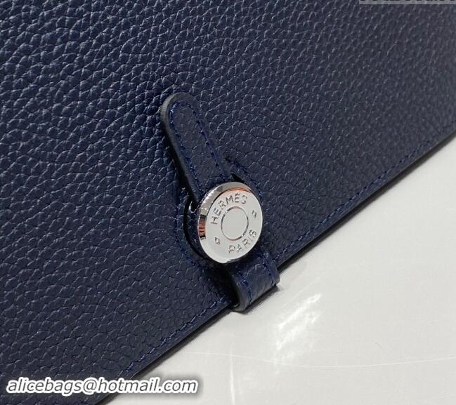 Buy Discount Hermes R.M.S Togo Supple Leather Passport Holder H092402 Navy Blue 2024