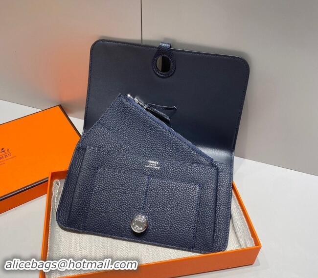 Buy Discount Hermes R.M.S Togo Supple Leather Passport Holder H092402 Navy Blue 2024