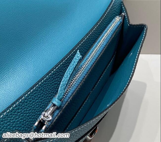 Good Looking Hermes R.M.S Togo Supple Leather Passport Holder H092402 Denim Blue 2024