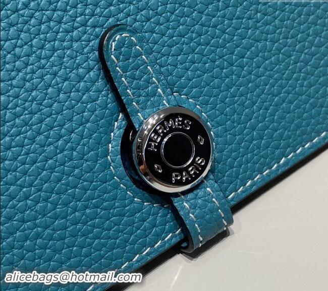 Good Looking Hermes R.M.S Togo Supple Leather Passport Holder H092402 Denim Blue 2024