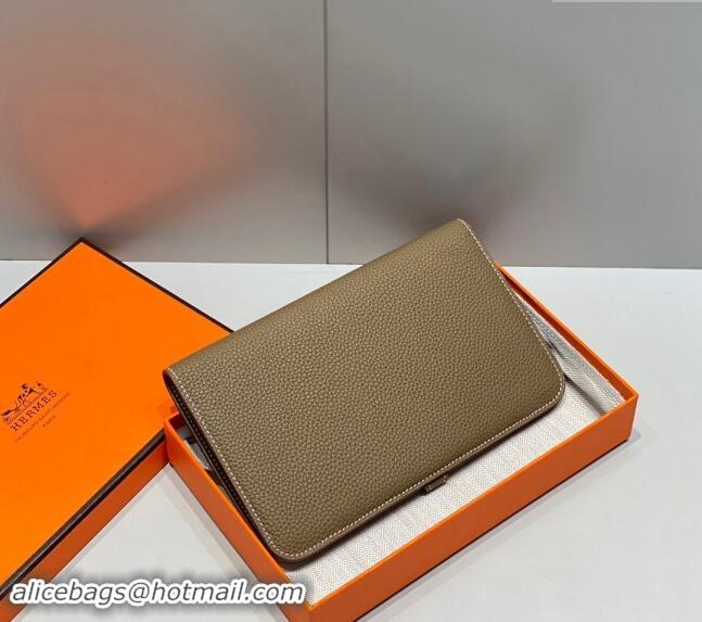 Top Grade Hermes R.M.S Togo Supple Leather Passport Holder H092402 Elephant Grey 2024