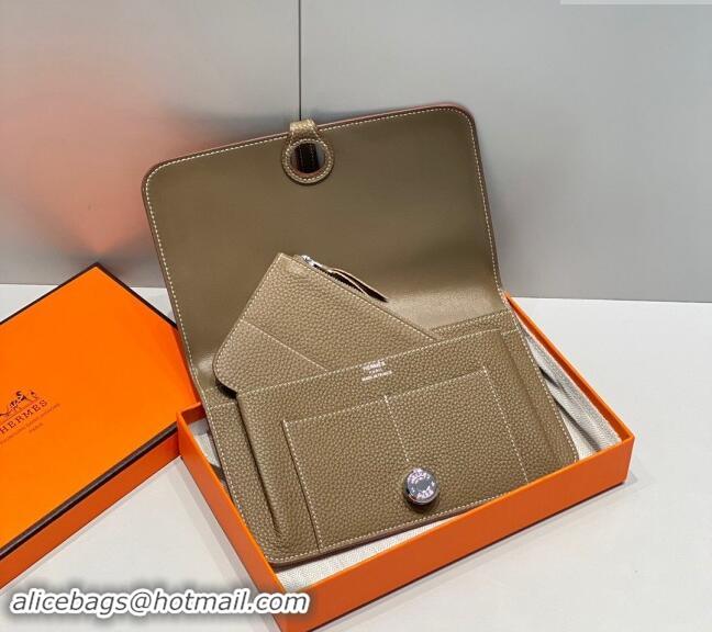 Top Grade Hermes R.M.S Togo Supple Leather Passport Holder H092402 Elephant Grey 2024