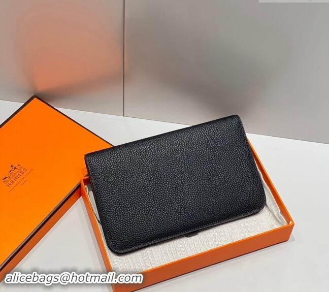 Unique Style Hermes R.M.S Togo Supple Leather Passport Holder H092402 Black 2024