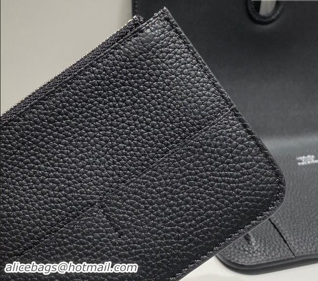 Unique Style Hermes R.M.S Togo Supple Leather Passport Holder H092402 Black 2024