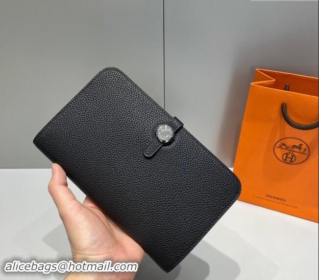 Unique Style Hermes R.M.S Togo Supple Leather Passport Holder H092402 Black 2024