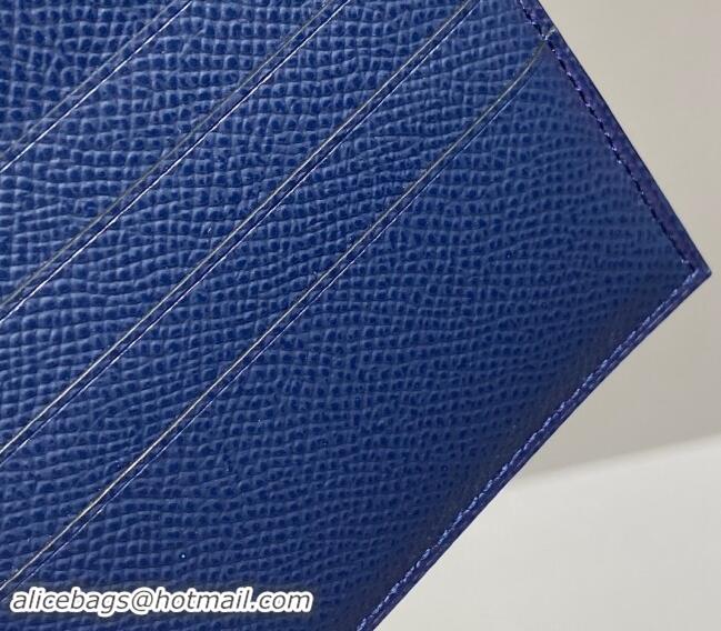 Buy Discount Hermes Epsom Leather Bifold Wallet H092403 Midnight Blue 2024