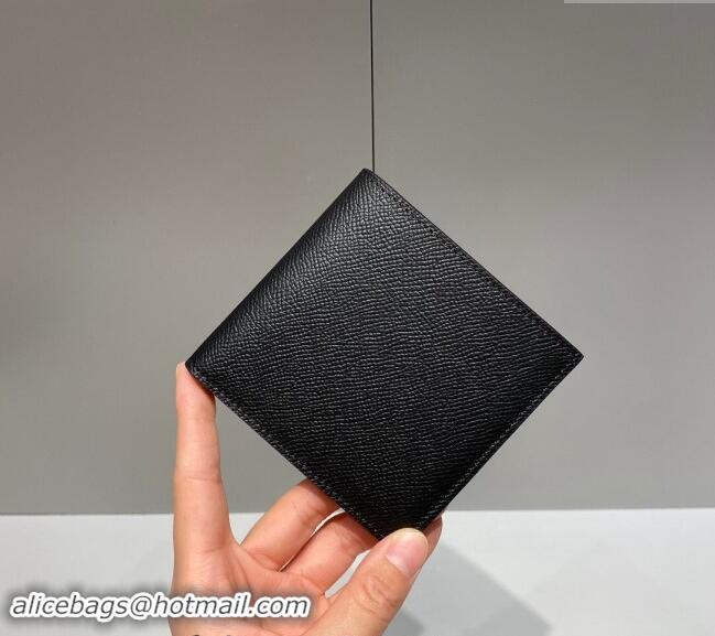 Top Grade Hermes Epsom Leather Bifold Wallet H092403 Black 2024