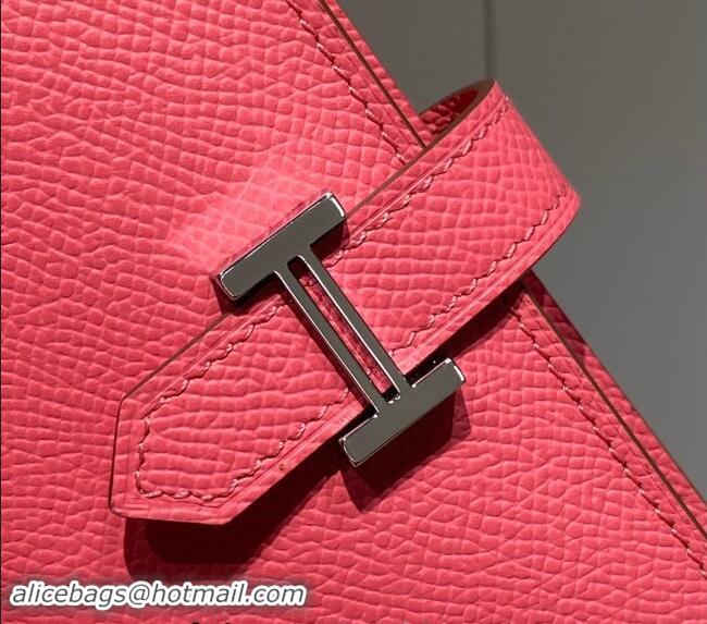 Well Crafted Hermes Bearn Epsom Leather Mini Wallet H092405 Lipstick Pink 2024