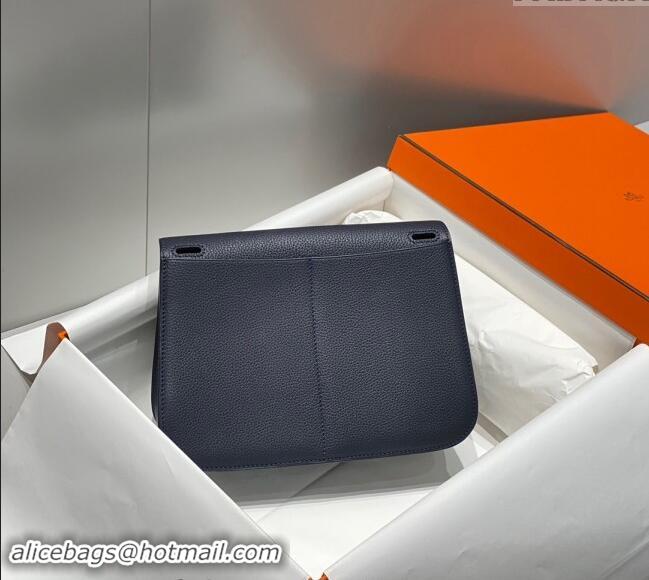 Best Price Hermes Halzan 25cm Bag in Togo Calfskin H092501 Midnight Blue 2024