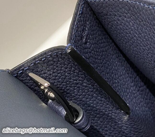 Best Price Hermes Halzan 25cm Bag in Togo Calfskin H092501 Midnight Blue 2024