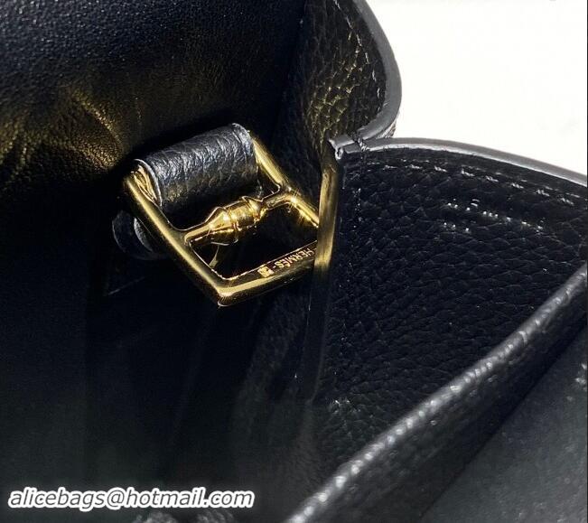 Buy Discount Hermes Halzan 25cm Bag in Togo Calfskin H092501 Black/Gold 2024