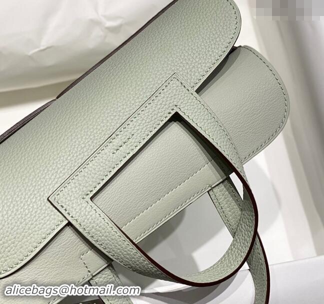 Luxury Discount Hermes Halzan 25cm Bag in Togo Calfskin H092501 Bubble Green 2024