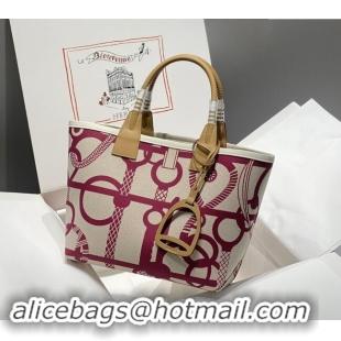 Best Quality Hermes Steeple Tote Bag 28cm in Printed Canvas and Calfskin H5019 Beige 2024 (Half Handmade)