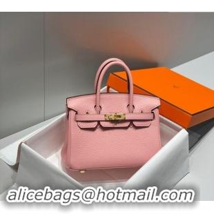 Promotional Hermes Mini Birkin 20cm bag with Shoulder Strap in Togo Leather H20 Milkshake Pink 2024