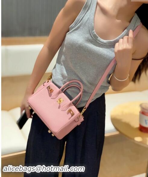 Promotional Hermes Mini Birkin 20cm bag with Shoulder Strap in Togo Leather H20 Milkshake Pink 2024