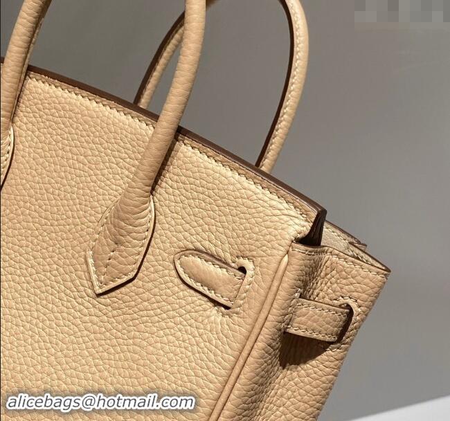 Top Quality Hermes Mini Birkin 20cm bag with Shoulder Strap in Togo Leather H20 Coat Grey 2024