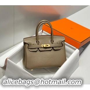 Super Quality Hermes Mini Birkin 20cm bag with Shoulder Strap in Togo Leather H20 Elephant Grey 2024